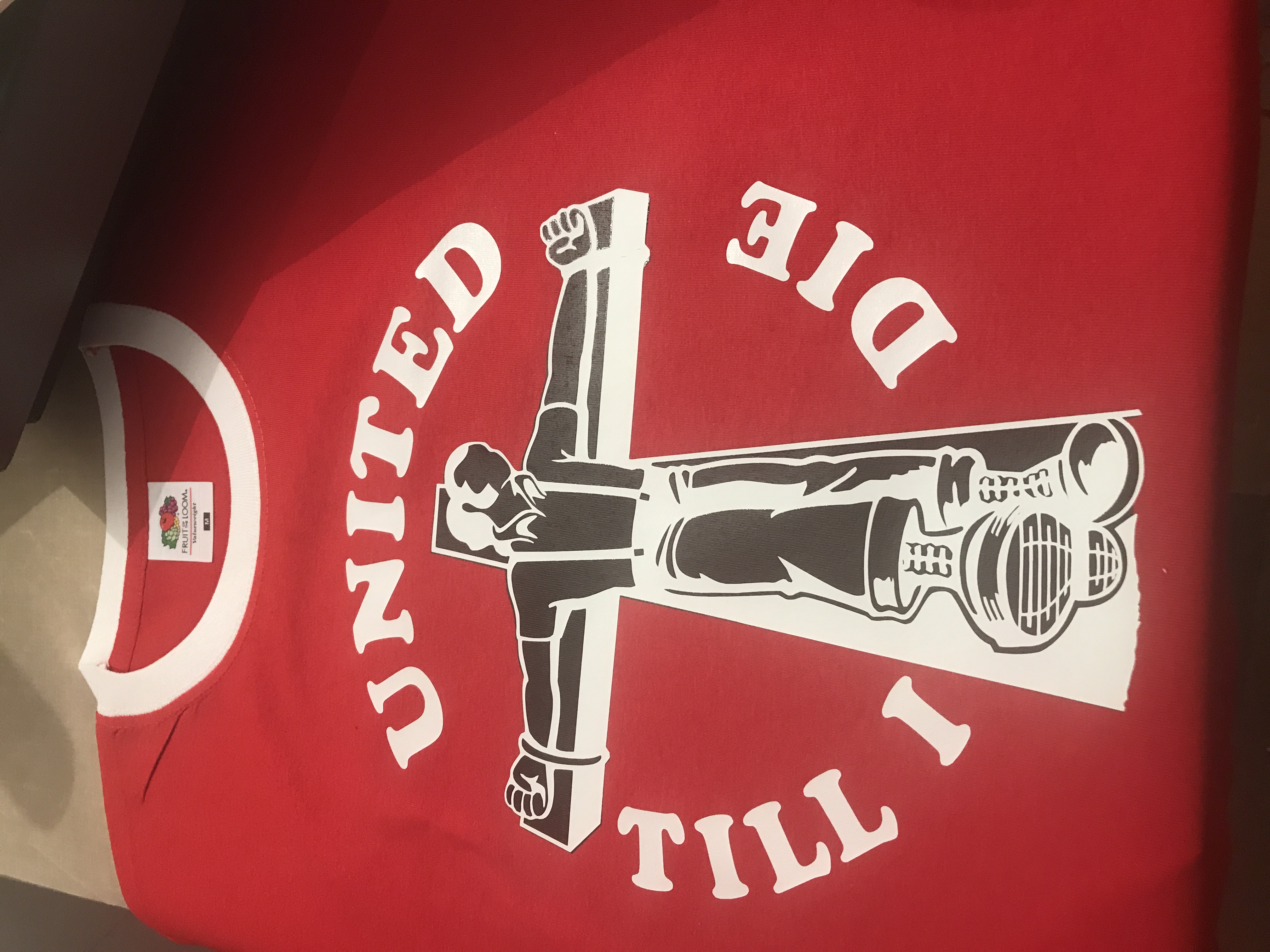 Man United Till I Die  Ringer T Shirt (Red)